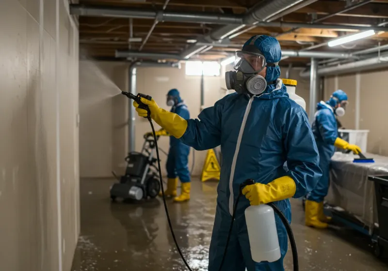 Basement Sanitization and Antimicrobial Treatment process in Fairview Park, OH